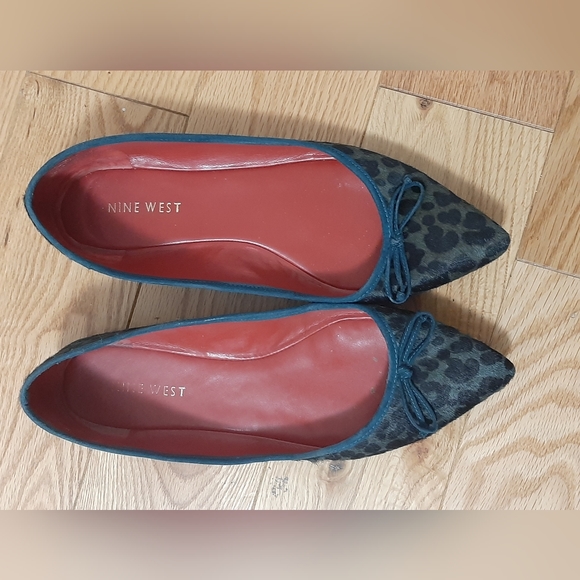 Nine West Shoes - Nine West teal leopard ballet flat
